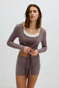Cropped Long-Sleeved Yoga Top