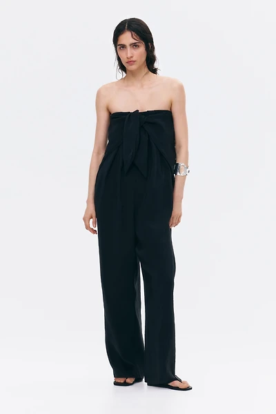 Combinaison pantalon bandeau avec détail à nouer
