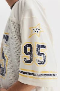 T-shirt ample en filet imprimé