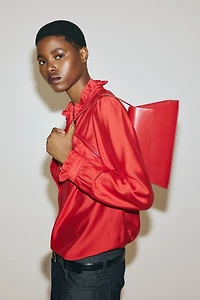 Ruffle-Collar Blouse