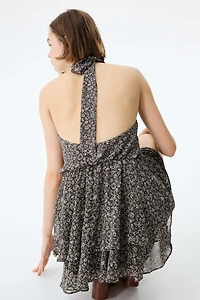 Robe dos nu en mousseline