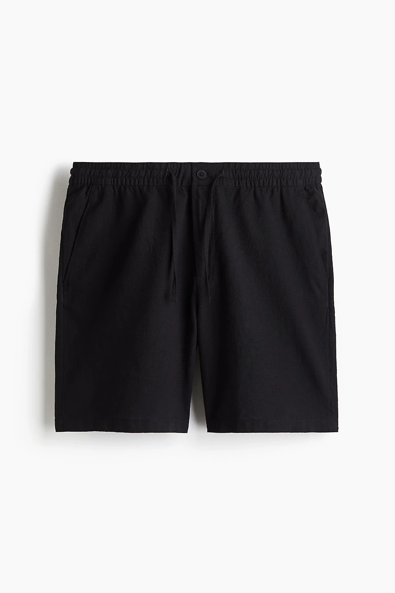 Regular-Fit Linen-Blend Shorts
