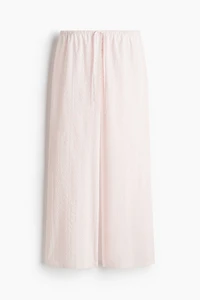 Eyelet-Embroidered Pajama Pants