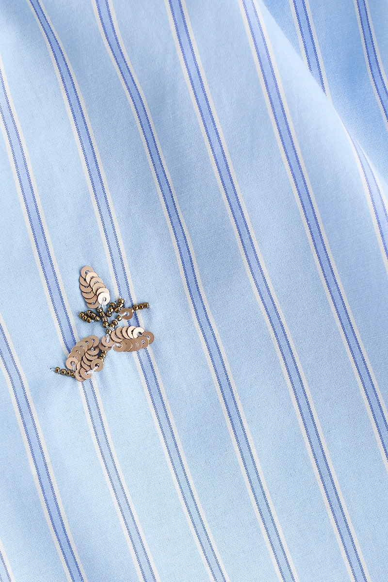 Embellished Cotton Pajama Pants