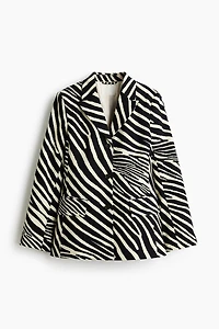 Single-Breasted Twill Blazer