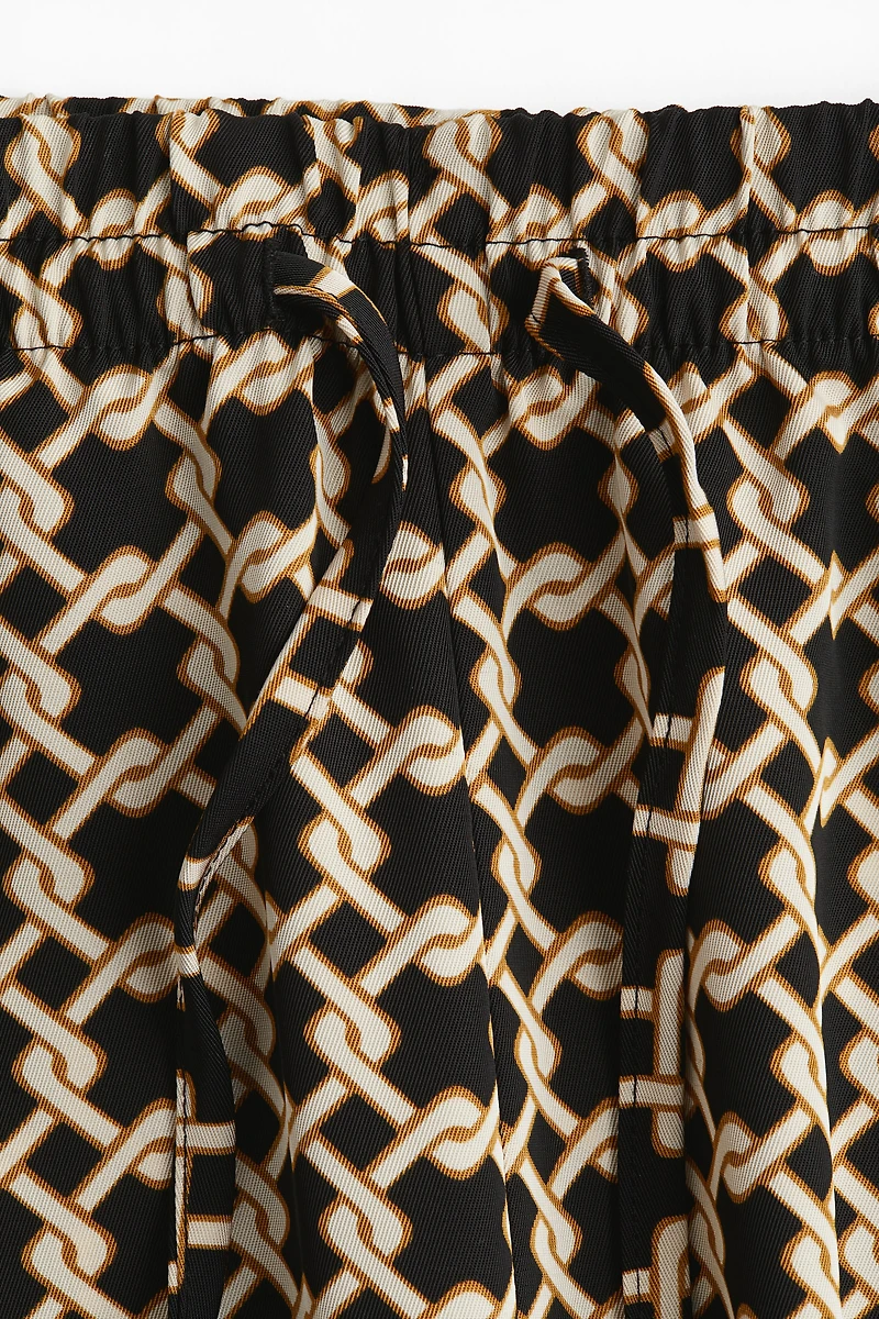 Patterned Drawstring Pants