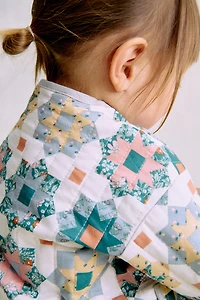 Quilted Patchwork-Print Jacket
