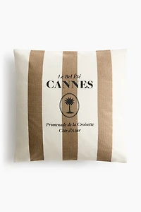 Print-Motif Canvas Cushion Cover