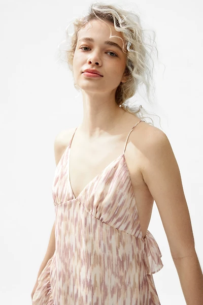 Robe à volant en mousseline