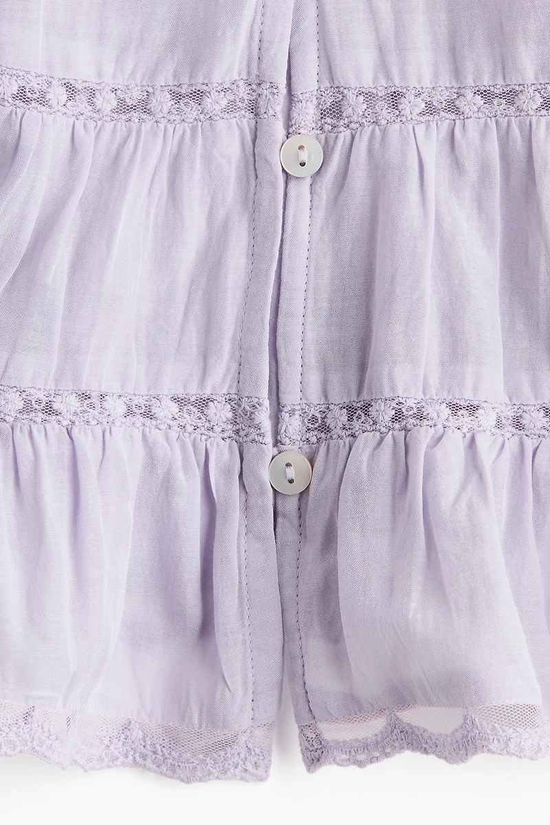 Pintucked blouse