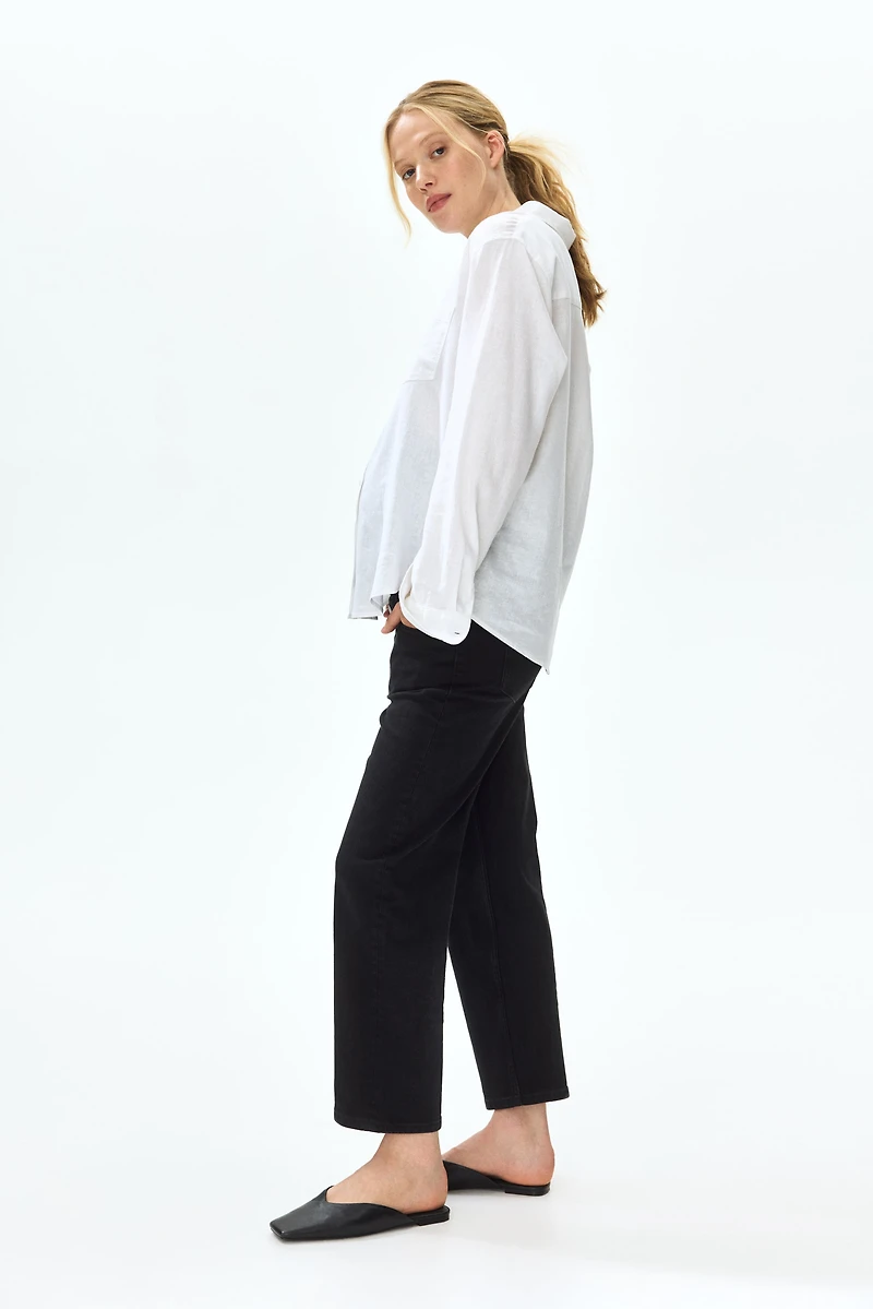 MAMA Straight Ankle Jeans