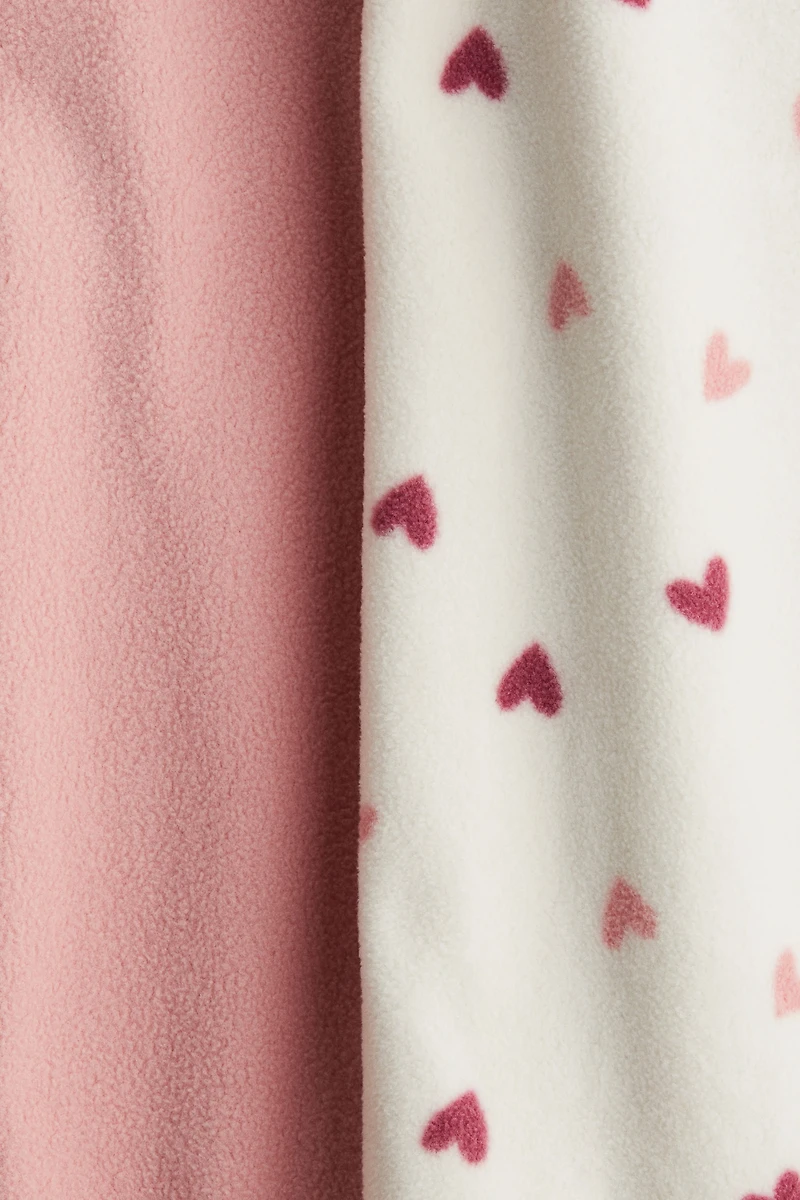 Lot de 2 pyjamas à glissière en molleton