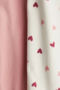 Lot de 2 pyjamas à glissière en molleton