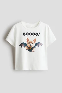 T-Shirt with Printed Motif