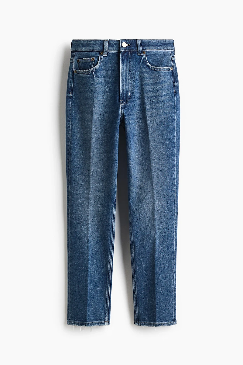 High-Rise Slim Straight Ankle Jeans