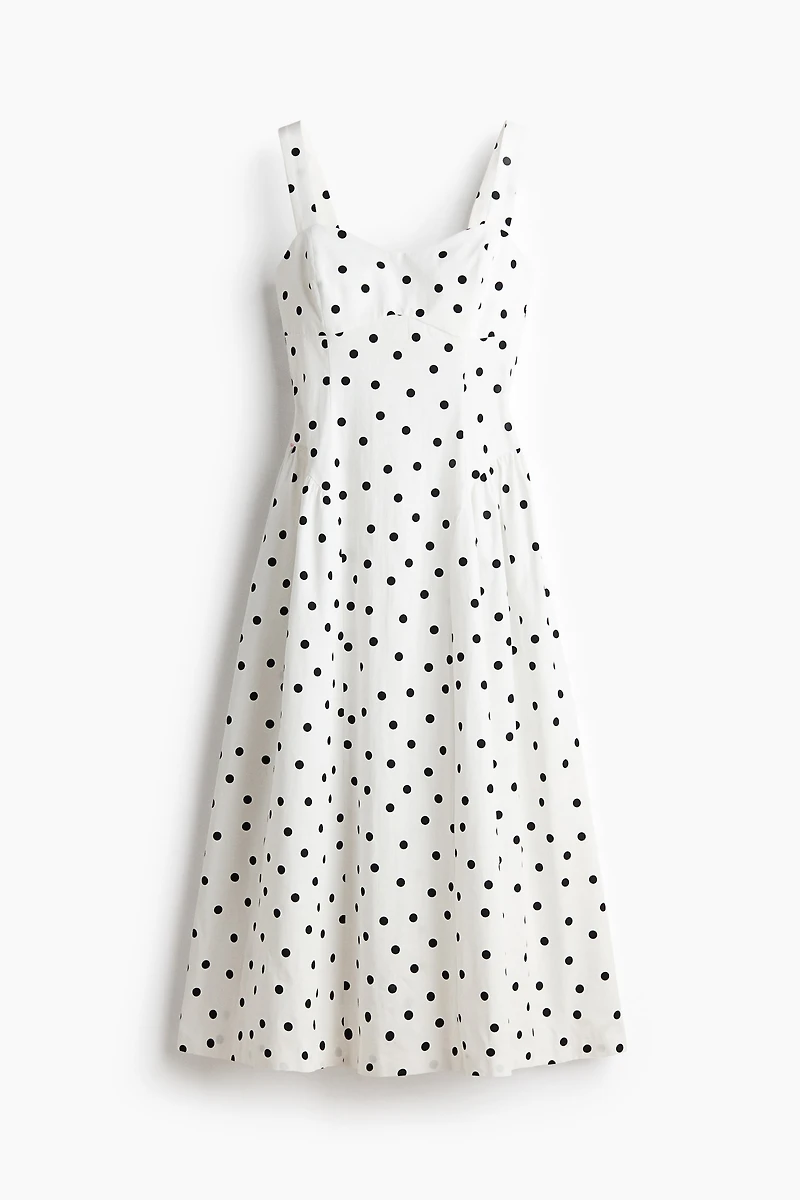 Midi Dress with Flared Skirt