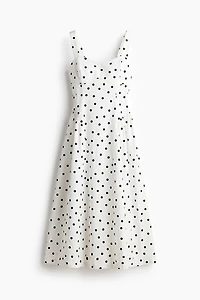 Midi Dress with Flared Skirt