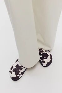 Mules mocassins en cuir