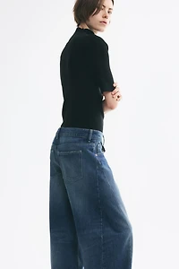 Barrel-Leg Regular-Waist Jeans