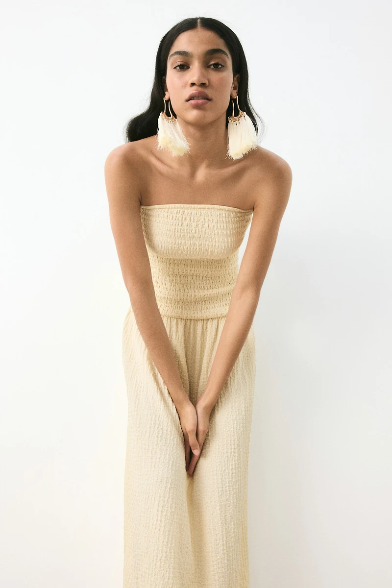 Smocked Bandeau Dress