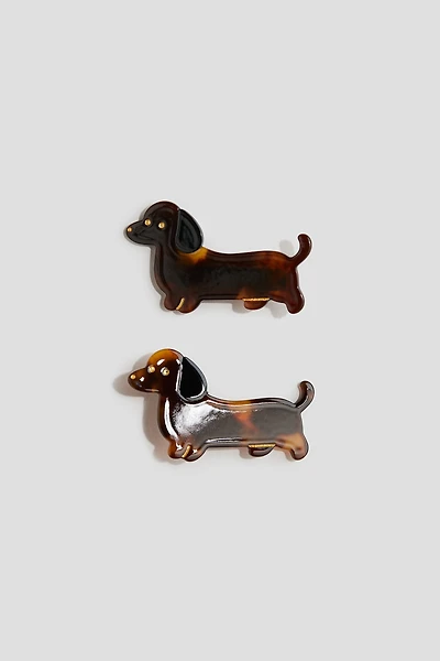 2-Pack Appliquéd Hair Clips