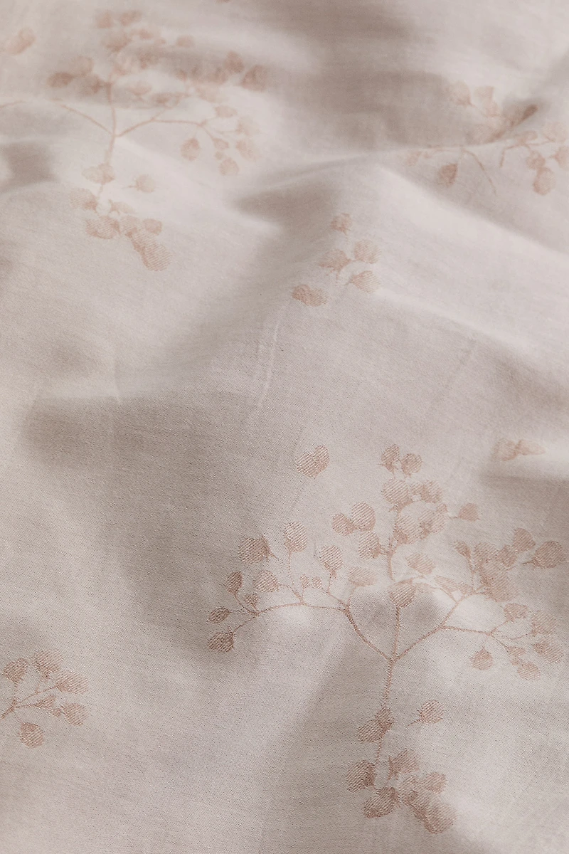 Floral Cotton Twin Duvet Cover Set