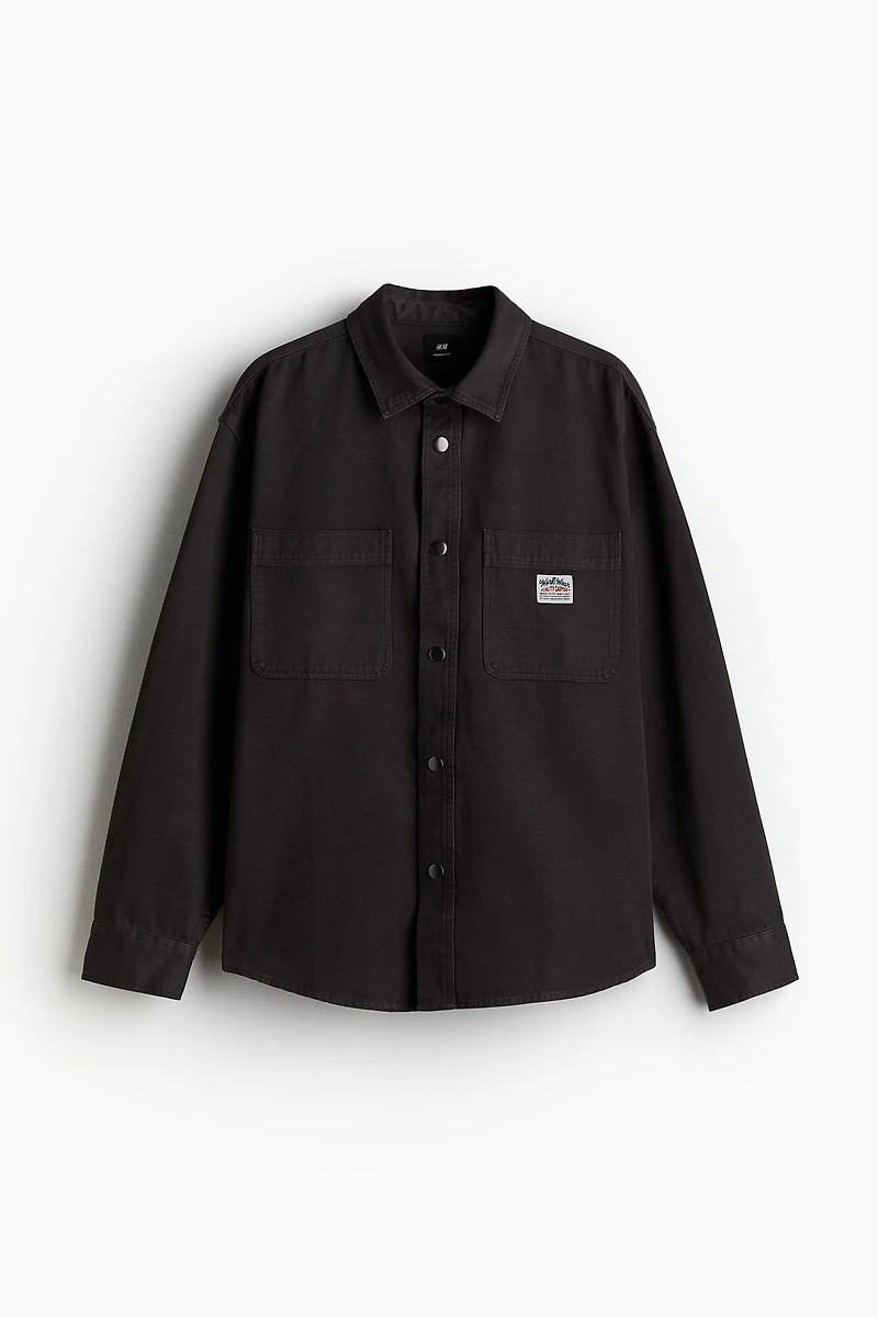 Oversized-Fit Canvas Overshirt