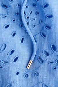 Shirt Dress with Eyelet Embroidery