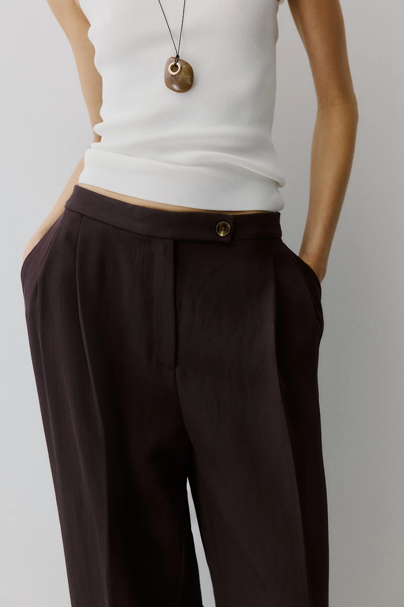 Wide-Leg Dress Pants