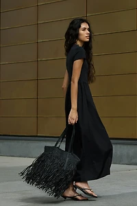 Short-Sleeved Maxi Dress