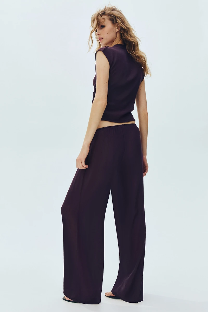 Sheer drawstring trousers