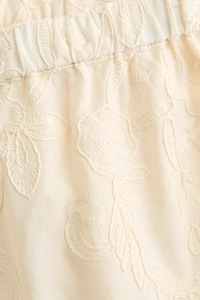 Embroidered Cotton Pants