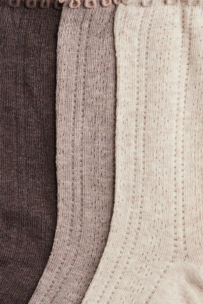 3-pack Pointelle-Knit Socks