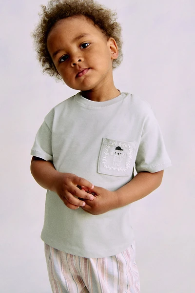 Embroidered-Detail Cotton T-Shirt
