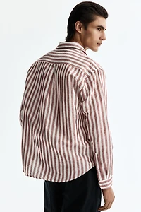 Relaxed-Fit Linen-Blend Shirt