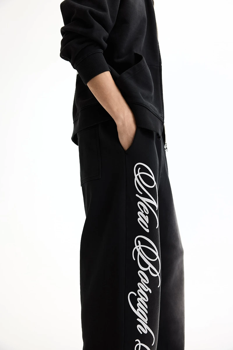 Oversized Printed Cotton Sweatpants