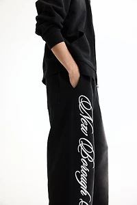 Oversized Printed Cotton Sweatpants