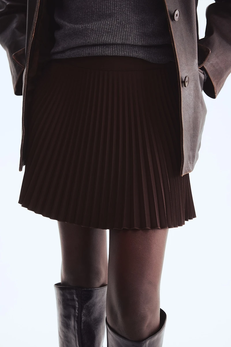 Plissé Midi Skirt