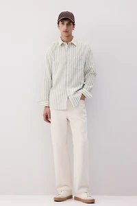 Chemise classique en lin mélangé