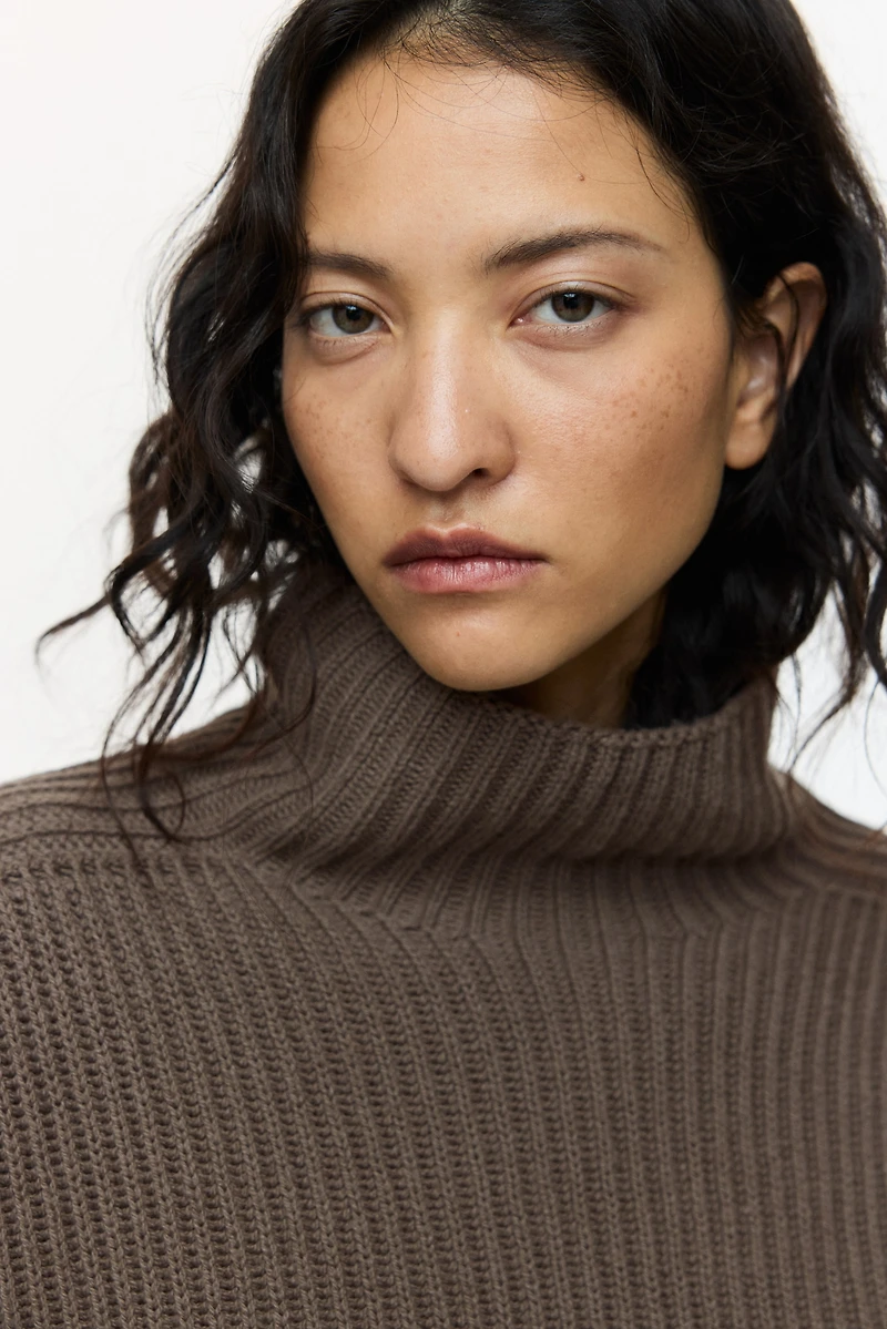 Rib-Knit Wool-Blend Sweater