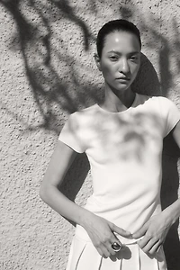 T-shirt en fin tricot