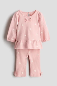 2-Piece Waffled Cotton Set