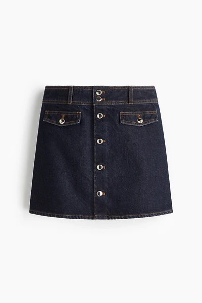 Minijupe trapèze en denim