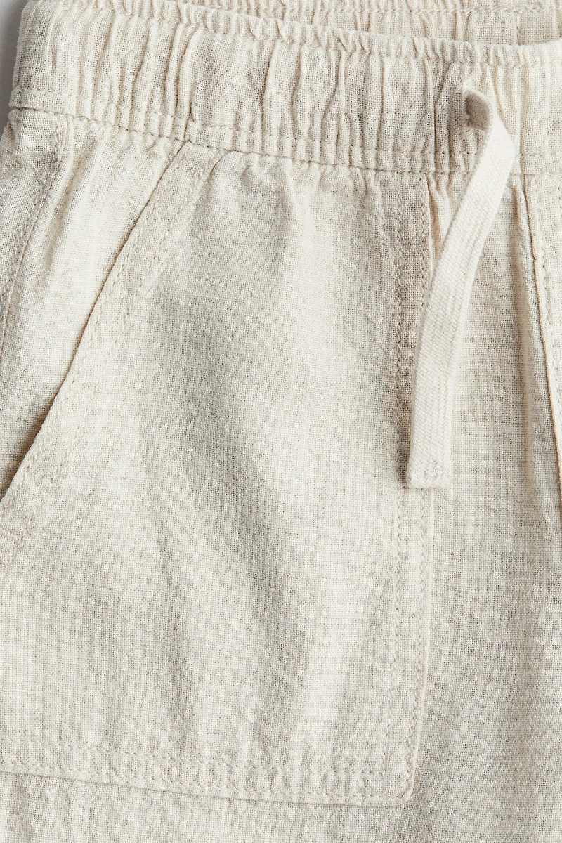 Linen-Blend Pants