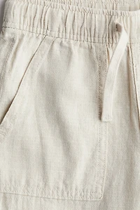 Linen-Blend Pants