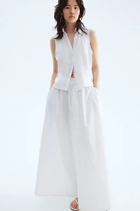 Linen-Blend Sleeveless Shirt