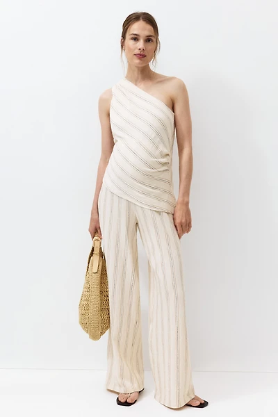 MAMA Textured Cotton Pull-On Pants