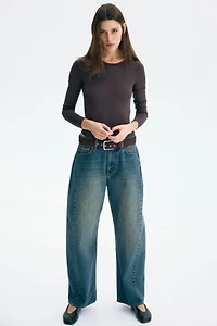 Long-Sleeved Microfiber Bodysuit