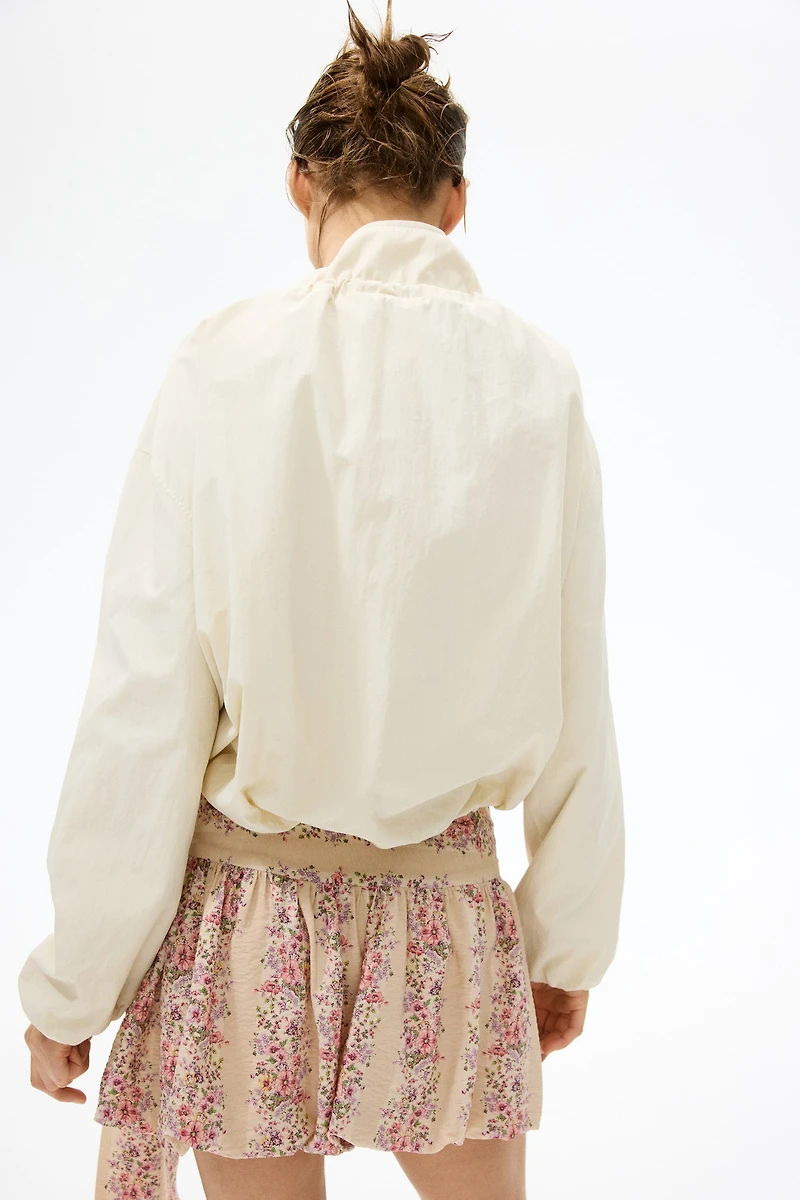 Tie-Detail Bubble-Hem Skirt