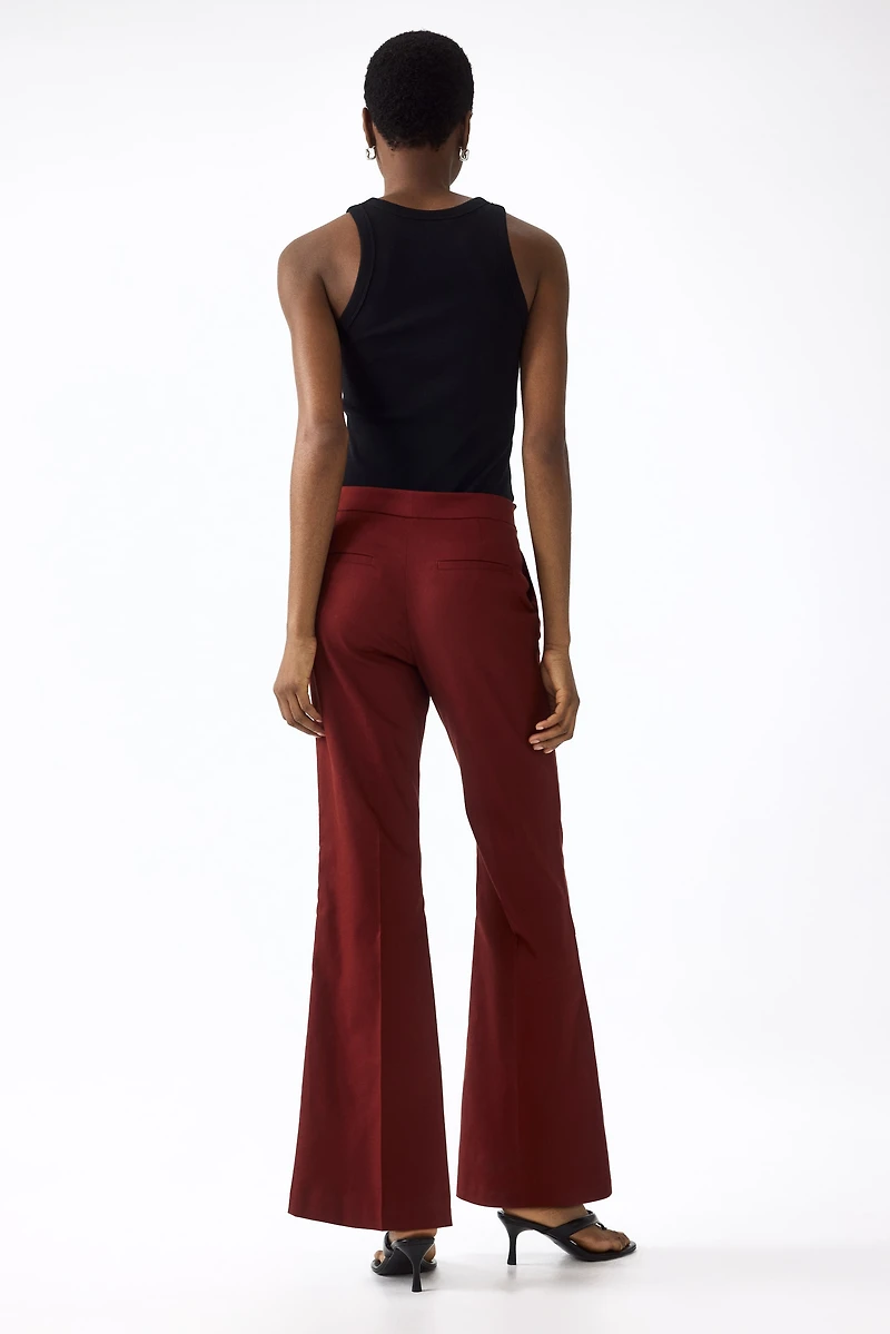 Linen-Blend Dress Pants
